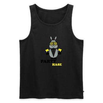 party_hase - Männer Premium Bio Tank Top - Schwarz - Vorne - Michal (187cm)