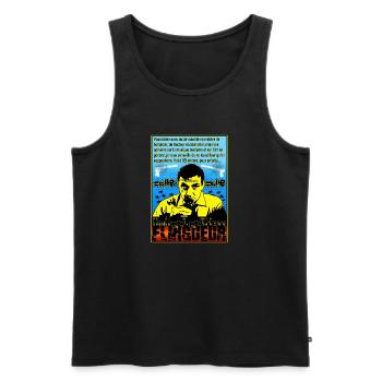 culte limited édition flingueur lino ventura - Débardeur bio Premium Homme - noir - Devant - Michal (187cm)