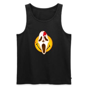 Smiley Scream Mask - Men's Premium Organic Tank Top - black - Front - AI Model Male 178 light (178cm)