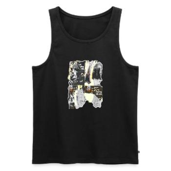 Graffiti - Männer Premium Bio Tank Top - Schwarz - Vorne - Michal (187cm)