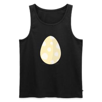 Easter egg yellow with dots - Men's Premium Organic Tank Top - black - Front - AI Model Male 178 light (178cm)