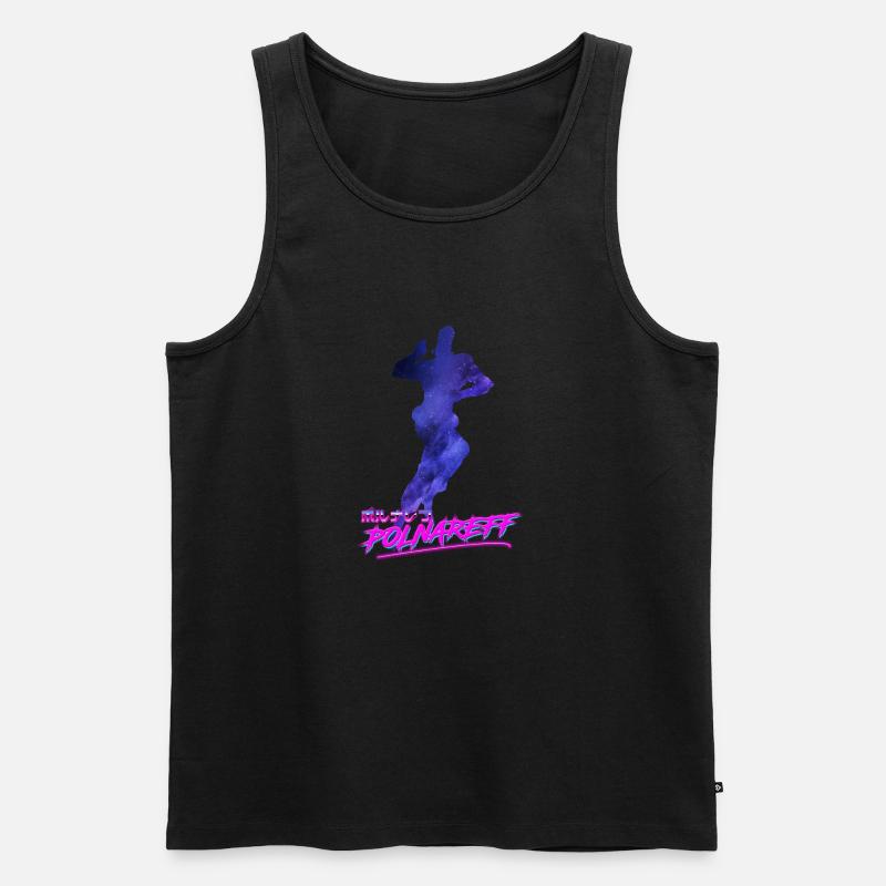 Polnareff Outrun - Männer Premium Bio Tank Top - Schwarz