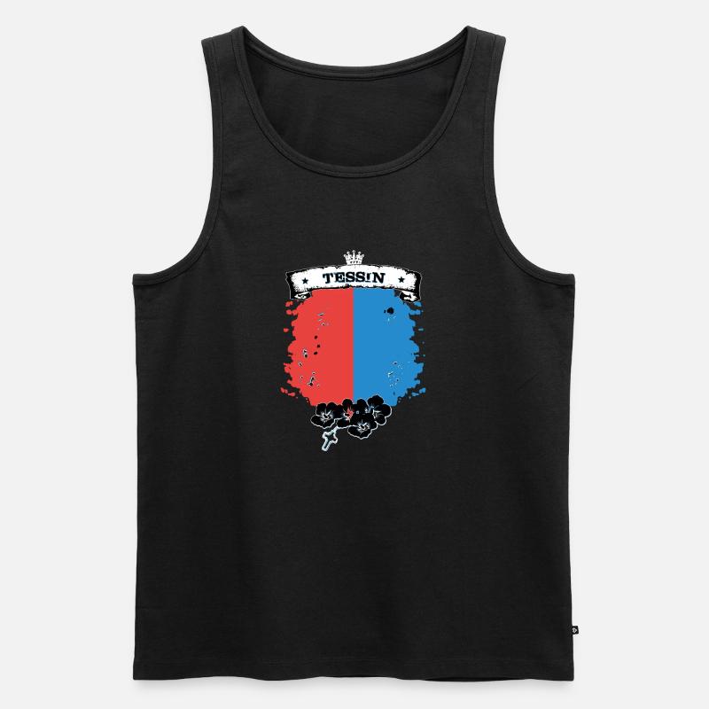 Tessin - Männer Premium Bio Tank Top - Schwarz