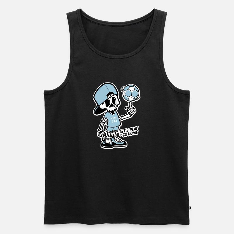 Skeleton handballer - Männer Premium Bio Tank Top - Schwarz