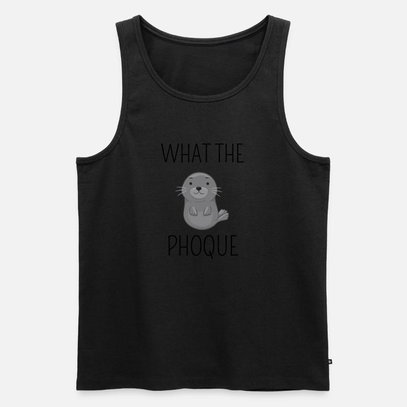 What the phoque! - Männer Premium Bio Tank Top - Schwarz