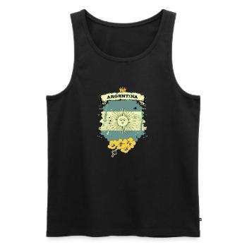 Argentinien - Männer Premium Bio Tank Top - Schwarz - Vorne - Michal (187cm)