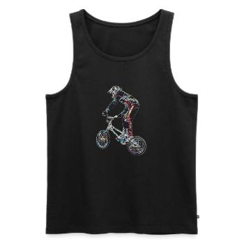 bmx race - Men's Premium Organic Tank Top - black - Front - Michal (187cm)