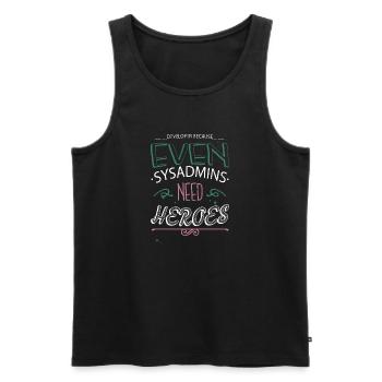 funny sayings fathersday programming funny joke - Männer Premium Bio Tank Top - Schwarz - Vorne - AI Model Male 178 light (178cm)