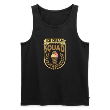 Team Ice Cream Squad - Männer Premium Bio Tank Top - Schwarz - Vorne - Michal (187cm)
