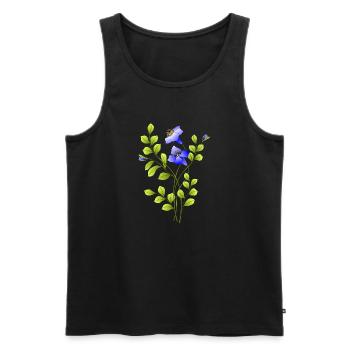Fleur - Débardeur bio Premium Homme - noir - Devant - Michal (187cm)