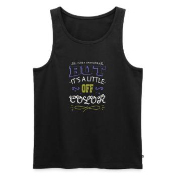 sayings birthday present idea hacker fans happy - Men's Premium Organic Tank Top - black - Front - AI Model Male 178 light (178cm)