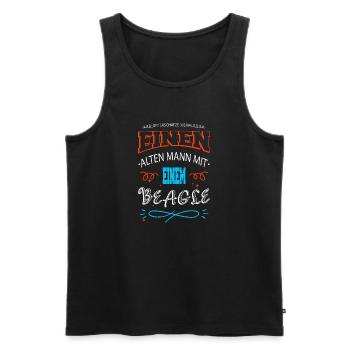 witzig zitat großpapa enkelkind haustier enkelin - Männer Premium Bio Tank Top - Schwarz - Vorne - Michal (187cm)