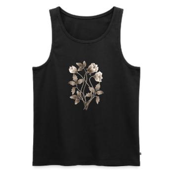 Fleur - Débardeur bio Premium Homme - noir - Devant - Michal (187cm)