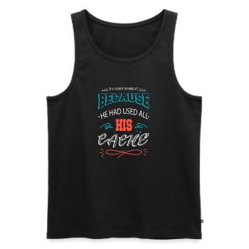 christmas pajama this christmas frc automatic - Men's Premium Organic Tank Top - black - Front - AI Model Male 178 light (178cm)