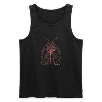 Gruss vom Krampus - Grüße Krampus Weihnachtsdämon - Männer Premium Bio Tank Top - Schwarz - Vorne - Michal (187cm)