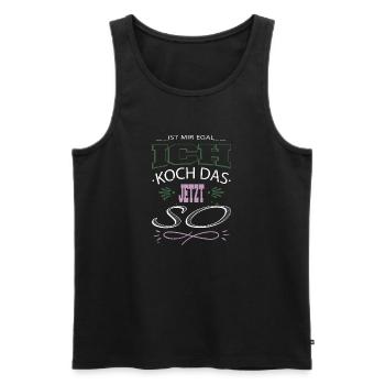 cool restaurant küche geburtstagsgeschenk witzig - Männer Premium Bio Tank Top - Schwarz - Vorne - Michal (187cm)