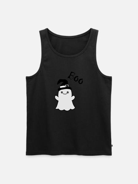 Funny Ghost Boo - Men's Premium Organic Tank Top - black