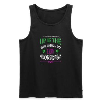 Computer Scientist Frontend Developer Computer - Men's Premium Organic Tank Top - black - Front - AI Model Male 178 light (178cm)