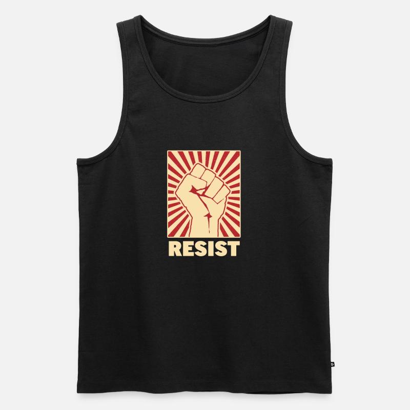 Resist - Männer Premium Bio Tank Top - Schwarz