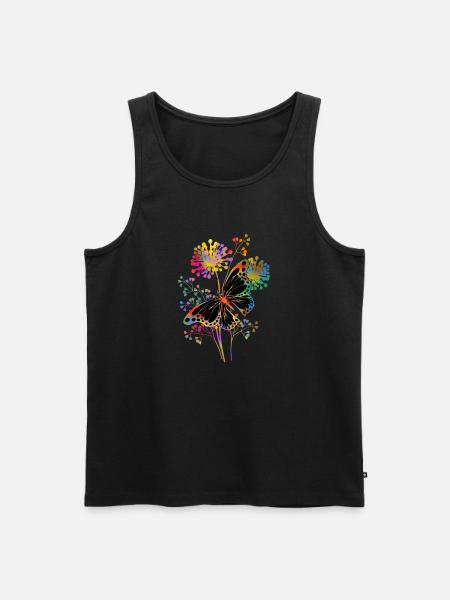 Schmetterling - Männer Premium Bio Tank Top - Schwarz
