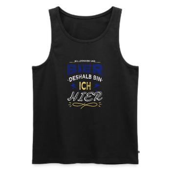 geburtstagsgeschenkidee kneipensport terrier - Männer Premium Bio Tank Top - Schwarz - Vorne - AI Model Male 178 light (178cm)