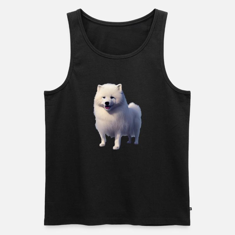 Samojede Hund - Samojede - Männer Premium Bio Tank Top - Schwarz