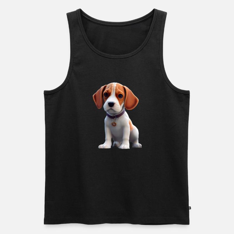 Beagle Hund - Beagle - Männer Premium Bio Tank Top - Schwarz