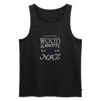 Cute Fairy Tail Beards Christmas Vacation - Men's Premium Organic Tank Top - black - Front - Michal (187cm)
