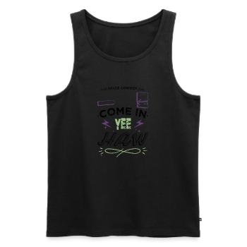 jokes aesthetic scifi gift idea alien ufo all - Men's Premium Organic Tank Top - black - Front - AI Model Male 178 light (178cm)