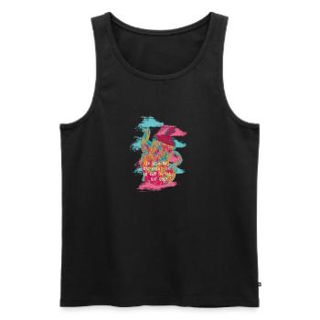 ik seih di - Männer Premium Bio Tank Top - Schwarz - Vorne - Michal (187cm)