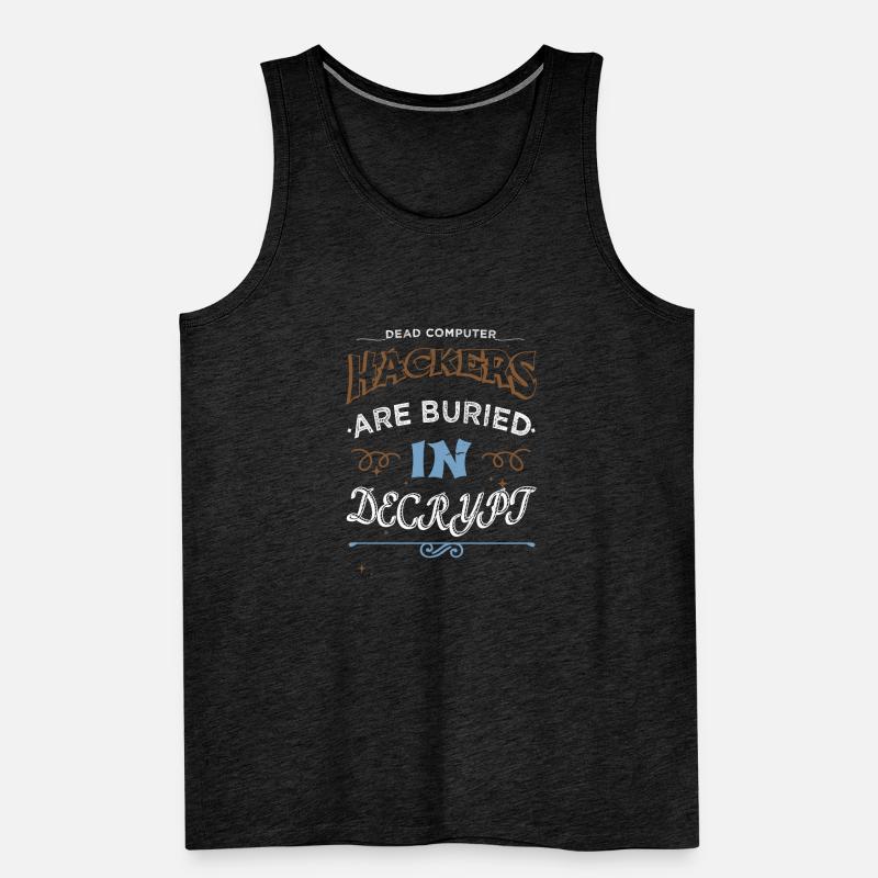 hacker fans computer funny equestrian hacking code Männer Premium Bio Tank Top