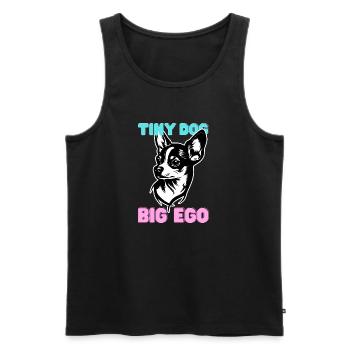 Chihuahua - Small Dog, Big Pride Funny - Men's Premium Organic Tank Top - black - Front - Michal (187cm)