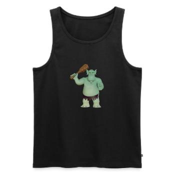 Stone Age - Men's Premium Organic Tank Top - black - Front - AI Model Male 178 light (178cm)