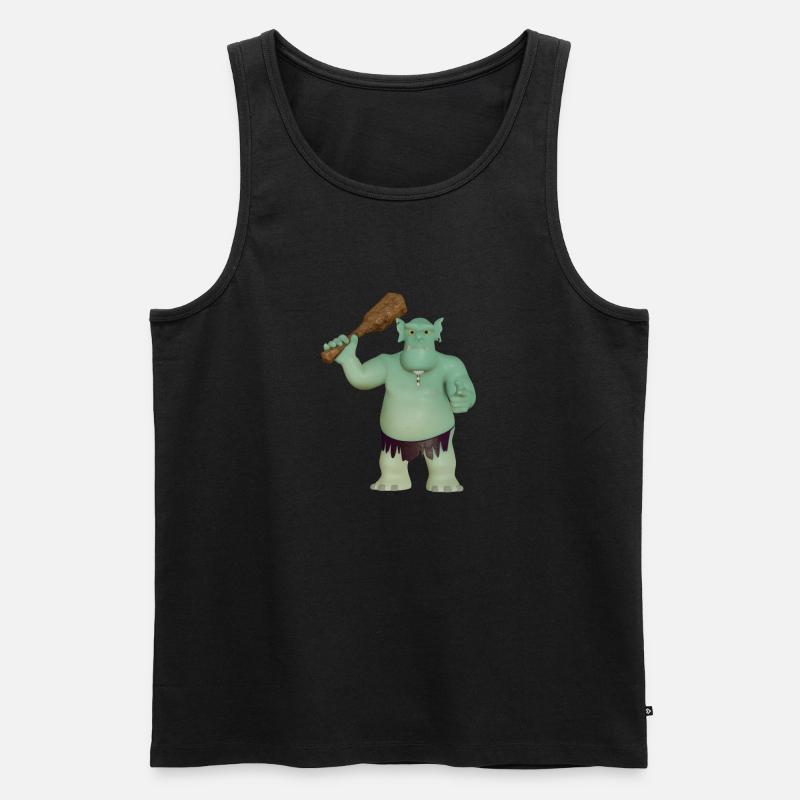 Steinzeit - Männer Premium Bio Tank Top - Schwarz