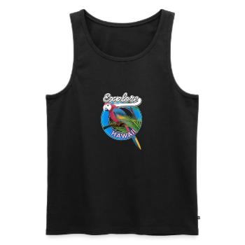 Entdecken Sie das Hawaii-Retro-Logo. - Männer Premium Bio Tank Top - Schwarz - Vorne - AI Model Male 178 light (178cm)