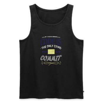 birthday present statement present father gift - Men's Premium Organic Tank Top - black - Front - AI Model Male 178 light (178cm)