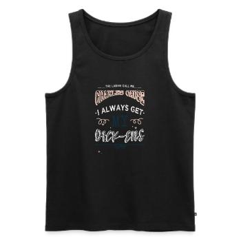 Déclaration amoureuse Amour Drôles Dictons Lecteurs Blague - Débardeur bio Premium Homme - noir - Devant - AI Model Male 178 light (178cm)