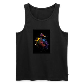 Duck Colorful - Männer Premium Bio Tank Top - Schwarz - Vorne - Michal (187cm)