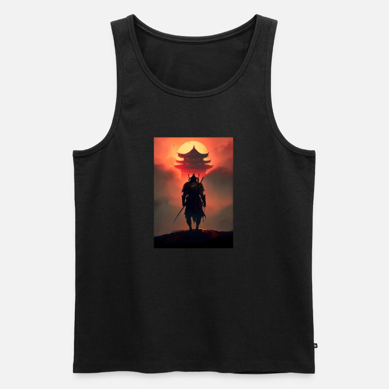 Samurai Warrior Japan - Männer Premium Bio Tank Top - Schwarz