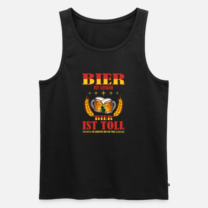 Bier - Männer Premium Bio Tank Top - Schwarz