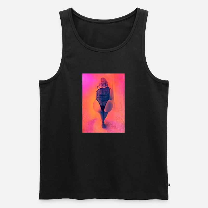 Popo talk - Männer Premium Bio Tank Top - Schwarz