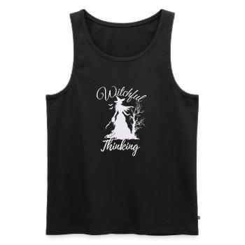 Halloween Witch, Witchful Thinking - Männer Premium Bio Tank Top - Schwarz - Vorne - Michal (187cm)