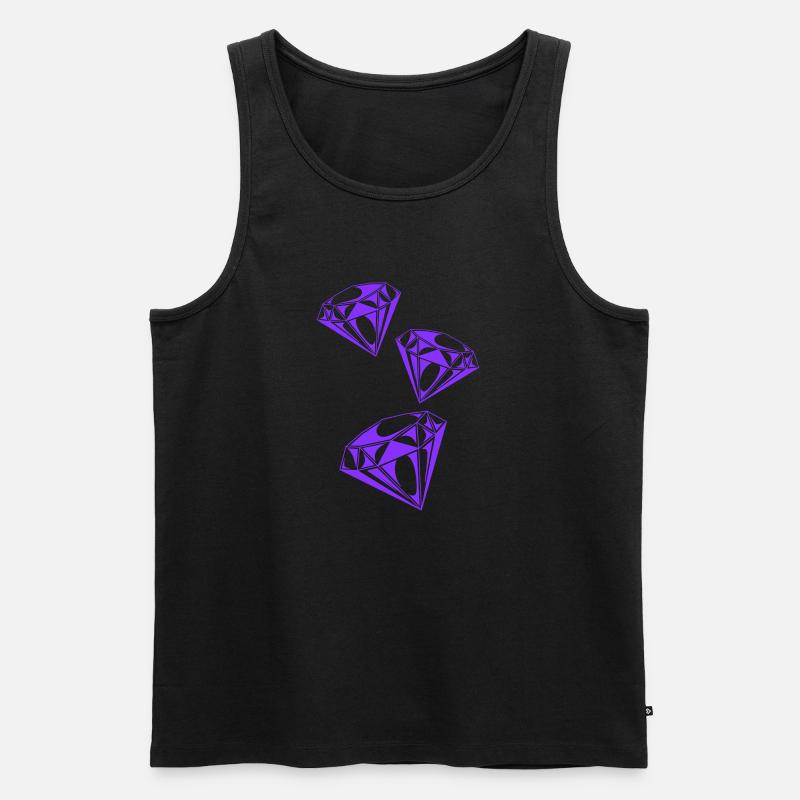Diamonds - Männer Premium Bio Tank Top - Schwarz
