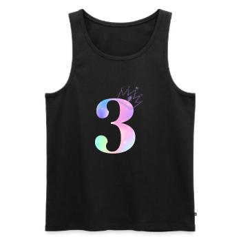3rd Anniversary Rainbow - Men's Premium Organic Tank Top - black - Front - AI Model Male 178 light (178cm)