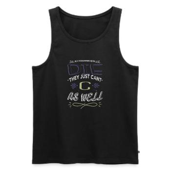 Cadeau Gamer Glitch Analyst Crypter le code de piratage - Débardeur bio Premium Homme - noir - Devant - AI Model Male 178 light (178cm)