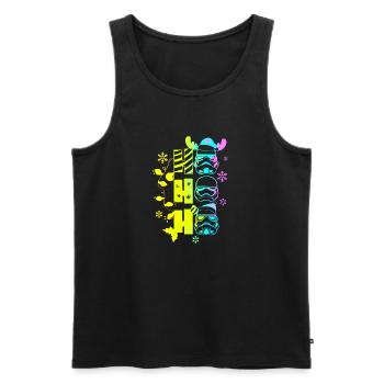 Xmas christmas santa clau naughty holidays winter - Men's Premium Organic Tank Top - black - Front - Michal (187cm)