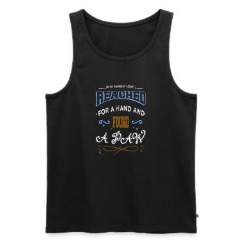 Animal Welfare Geek Tueur de viande végétarien - Débardeur bio Premium Homme - noir - Devant - Michal (187cm)