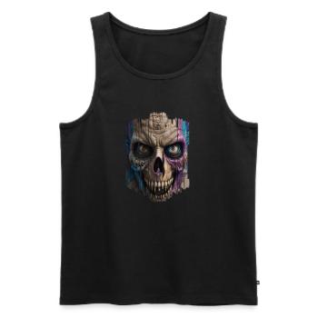 Graffiti Street Art Spray Colors Cool Artist Retro - Men's Premium Organic Tank Top - black - Front - AI Model Male 178 light (178cm)