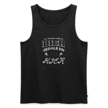 lustig trinken geburtstag weihnachtsgeschenk - Männer Premium Bio Tank Top - Schwarz - Vorne - Michal (187cm)