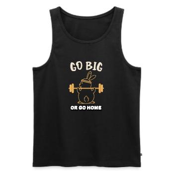 Go Big or Go home - Men's Premium Organic Tank Top - black - Front - AI Model Male 178 light (178cm)